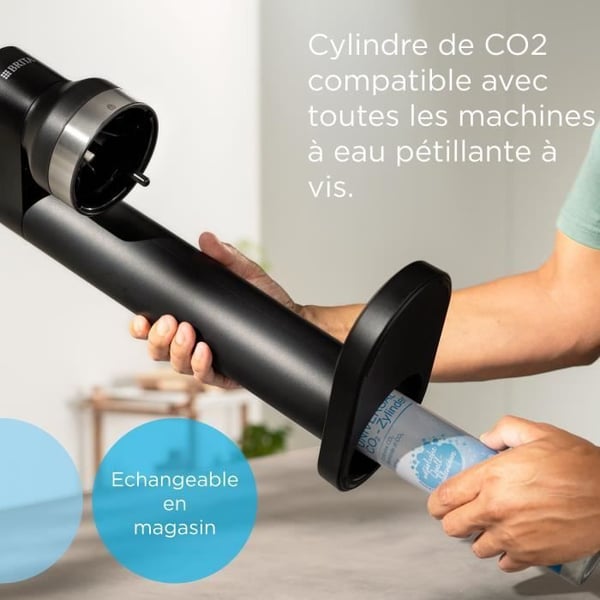 BRITA Sodamaskin - SodaTRIO Svart - 1 Flaska 1L och 1 CO2-cylindern ingår