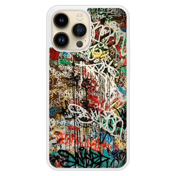 Förstärkt silikonhölje med tryck kompatibel med Apple iPhone 14 Pro Max Graffiti 1