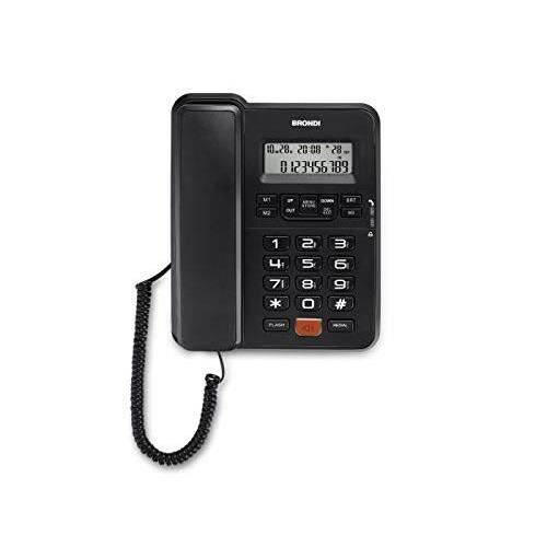 BRONDI KONTORSKRIVEBORD TELEFON MED KABEL OG SKÆRM BRONDI KONTORSKRIVEBORD TELEFON MED KABEL OG SKÆRM
