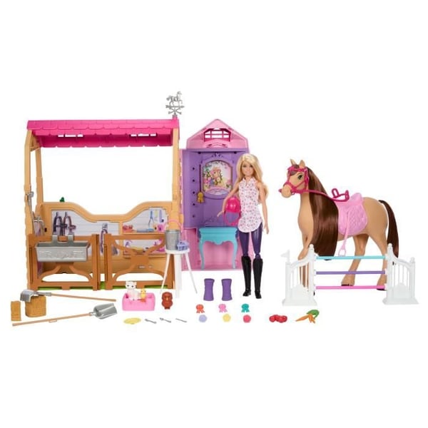 BARBIE Barbie Mysteries: The Great Horse Chase - Ultimate Stable Set - Barbie - HXJ44