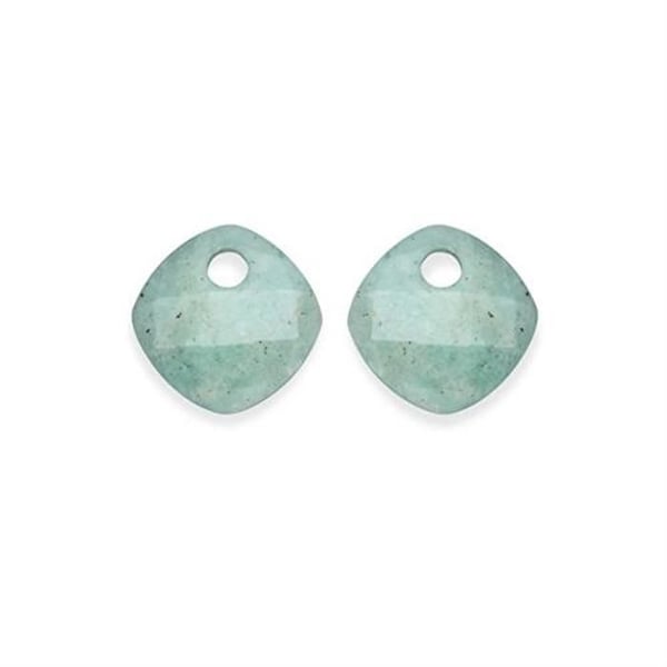 Hängsmycken - SPARKLING - EAGEM57-CC - Grön amazonit - 1,6 x 1,6 cm - Originaldesign
