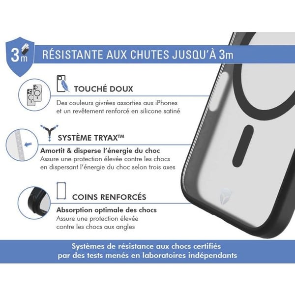 Forcecase MagSafe-kompatibelt förstärkt fodral till iPhone 16 Pro Frost Black