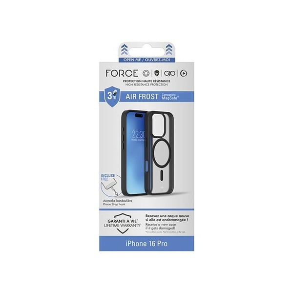 Forcecase MagSafe-kompatibelt förstärkt fodral till iPhone 16 Pro Frost Black