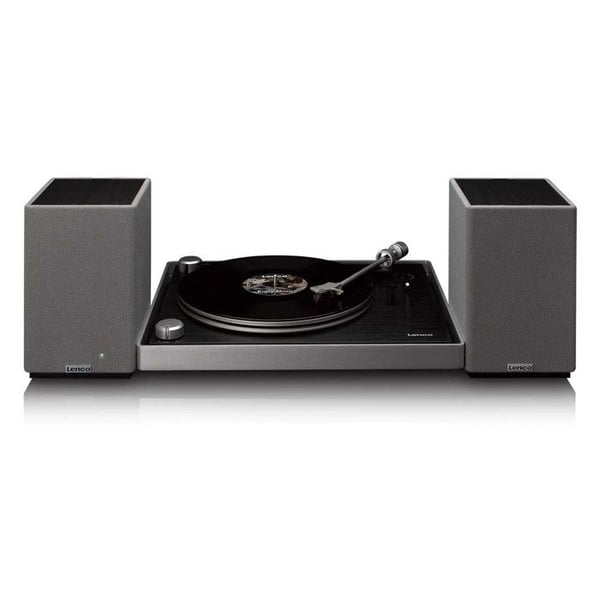 Lenco SPB-240BKGY - Sæt med 2 HiFi stereo Bluetooth® højttalere - Kraftfuld lyd og elegant design - Sort/Grå