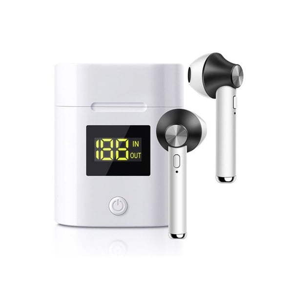 Trådlösa Bluetooth 5.0 TWS Hörlurar Modell JeezPro med LED-display Svart