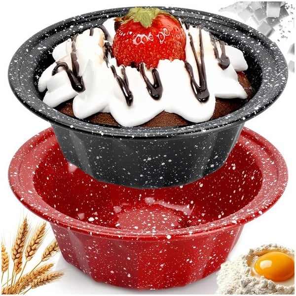 Individuell tårtaform - ORION - 12 cm med skorsten - Kolstål - Non-stick - Set om 2 stycken