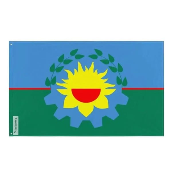 Flagga Buenos Aires – 96 x 144 cm – Hållbar Polyester – 2 Metallöglor – Inomhus / Utomhus – Pixelforma