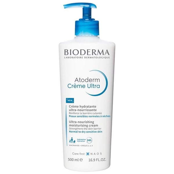 Kräm - BIODERMA - Atoderm - 500ml - 24h återfuktning - Utan parabener