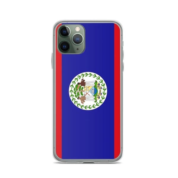 Mobilskal - PIXELFORMA - Belizes flagga - Kompatibel med iPhone 11 Pro - Flexibel - Stötabsorberande