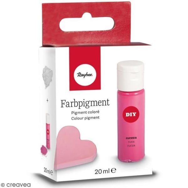Pigmentfärg för betong - Rayher - Fuchsia - 20 ml - Formpulver - Anpassade skapelser