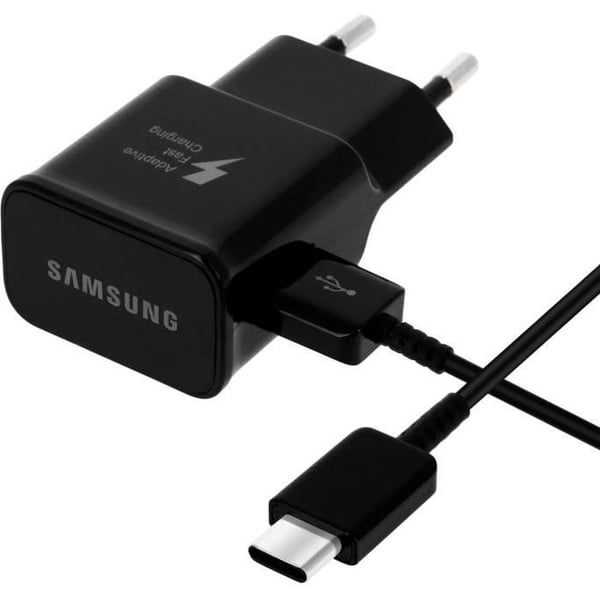 Snabb nätladdare - Samsung - USB Typ C - Quick Charge 2 - Svart - 5V/9V