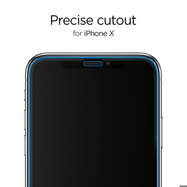 Hærdet glas Glas.TR Slim (pakke med 2) iPhone X / XS / 11 PRO - Spigen - Sort