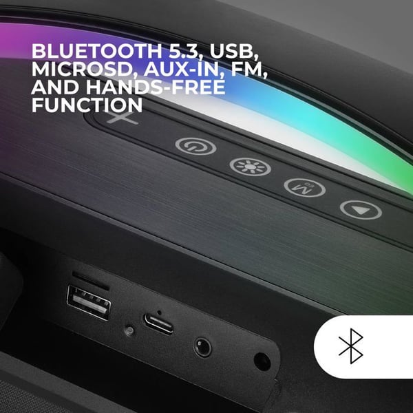 Bluetooth-högtalare - Mars Gaming - MS-PULSE - 50W RMS - Ultra-Bass - Handsfree