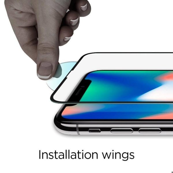 Hærdet glas Glas.TR Slim (pakke med 2) iPhone X / XS / 11 PRO - Spigen - Sort