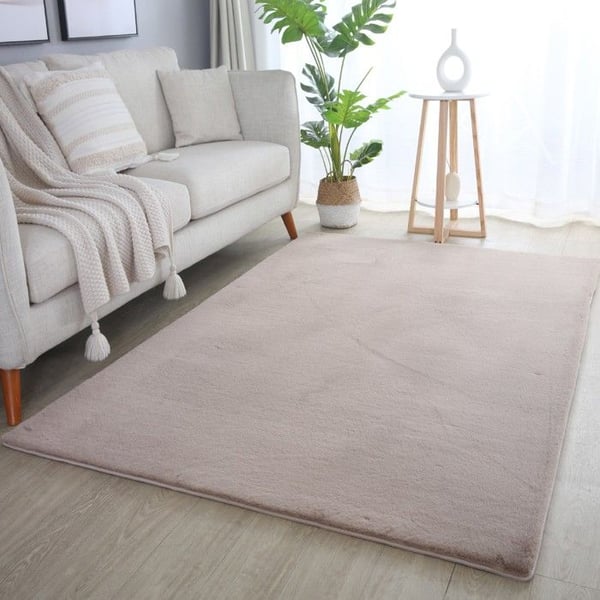 Matta - AYYILDIZ - Beige - 160X230 cm - Långt hår - Baksida i bomull Matta - AYYILDIZ - Beige - 160X230 cm - Långt hår - Baksida i bomull