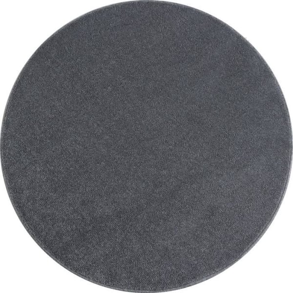 Ayyildiz - Modern kort lugg salongmatta unik färg fläckig ljusgrå - (120x120 cm rund)