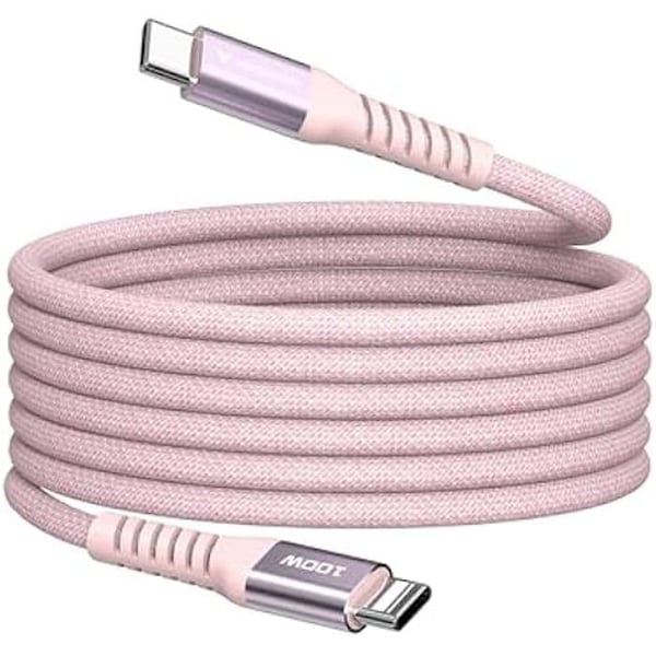 USB-C-kabel - VERBATIM - Synkronisering & Laddning - 100W - 120 cm - Rosa