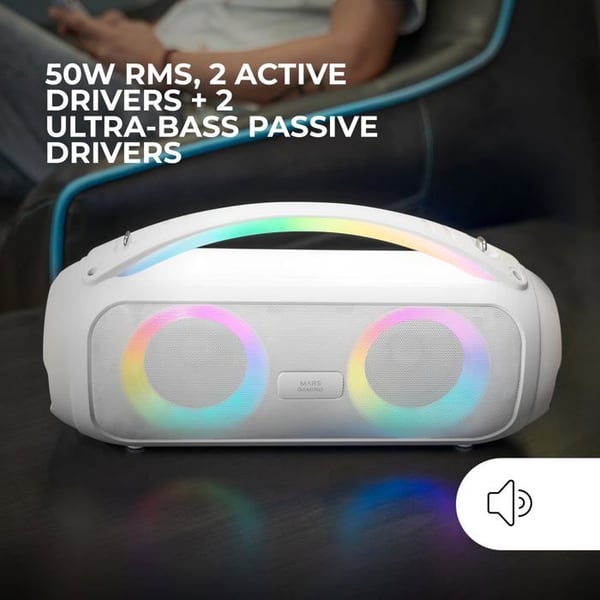 Bluetooth-högtalare - Mars Gaming - MS-PULSE - 50W RMS - Ultra-Bass - Handsfree