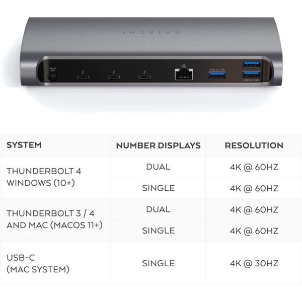 Satechi Thunderbolt 4 dockningsstation