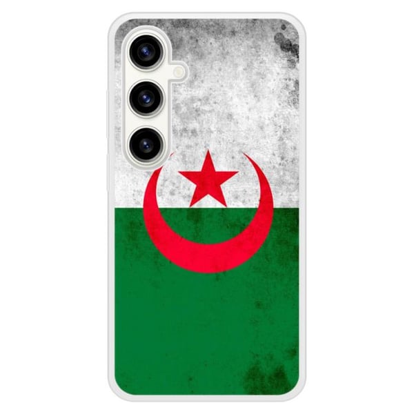 Silikonförstärkt skal med tryck kompatibelt med Samsung Galaxy S23 FE Algeriets flagga