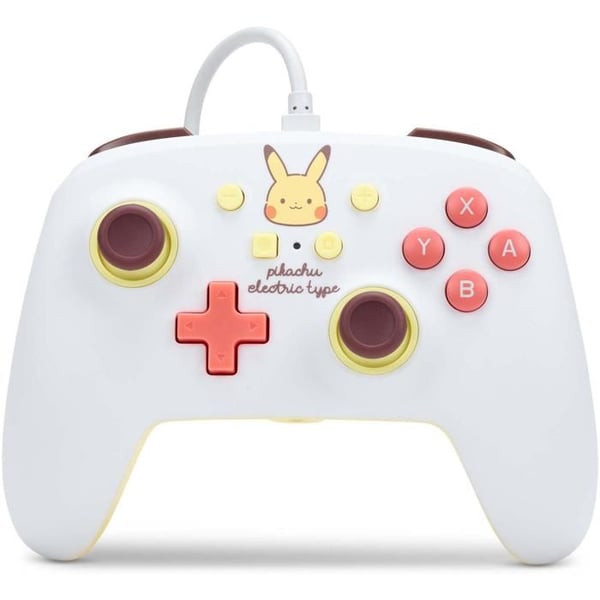 Spelkontroll - PowerA - Förbättrad Trådbunden Kontroller - Trådad - Gul och svart - Kompatibel med Nintendo Switch