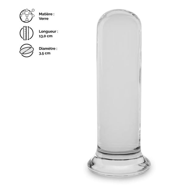 Glasanalplugg 13,0cm - Crystal