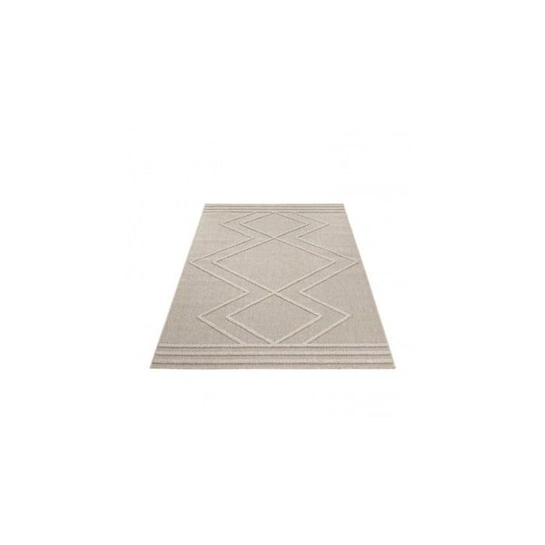 Mat Balkong Kök Terrasser Utomhus Inomhus geometrisk zigzag rutigt Beige kräm (Dimension: 80x150 cm)