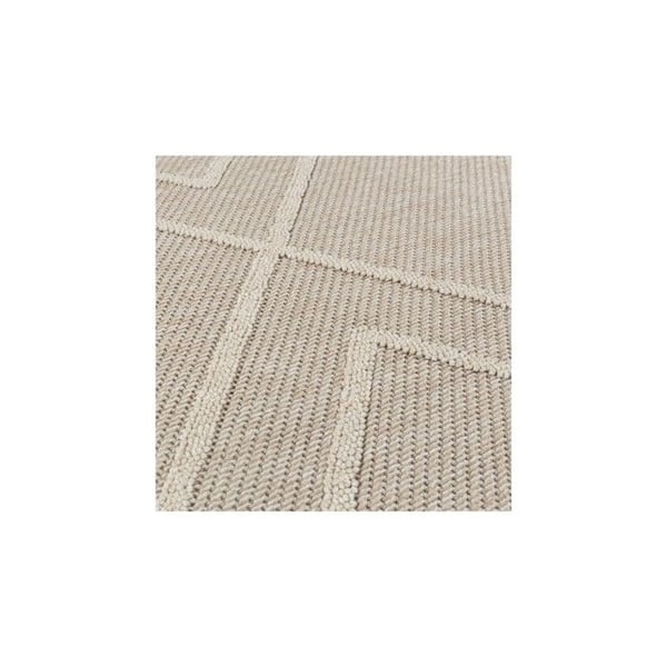 Mat Balkong Kök Terrasser Utomhus Inomhus geometrisk zigzag rutigt Beige kräm (Dimension: 80x150 cm)