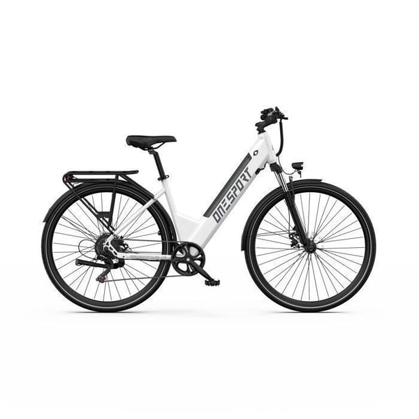 Voksen Elcykel ONESPORT OT12, Motor 250 W, Batteri 36 V 13 Ah, Dæk 27,5 Tommer, Hvid