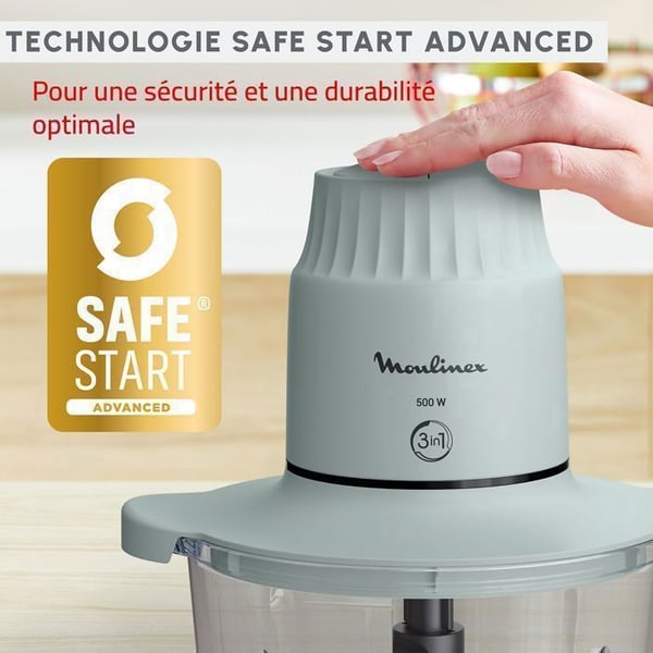 Hakkuri - Moulinex - Choppeo 3En1 - 500W - Lasikulho - 4 Terää