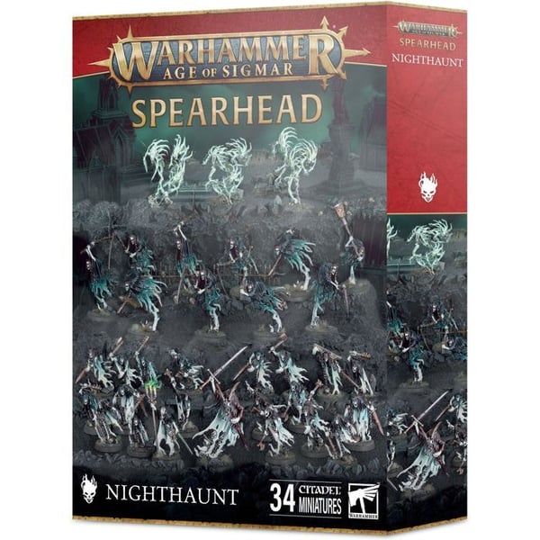 Figur - GAMES WORKSHOP - Warhammer AoS - Nighthaunt - 34 figurer - Blandad - Svart