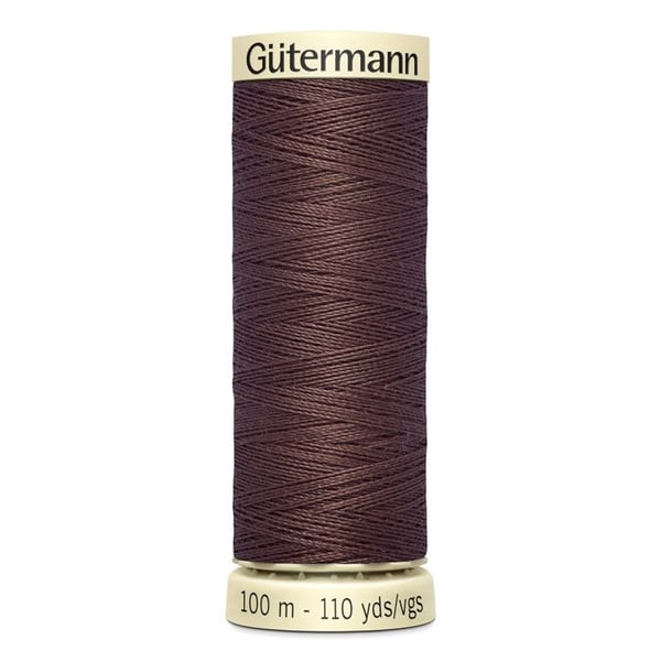 Förpackning med 5 spolar 100m Tråd 100% polyester Gutermann Ref 788988 - Att 446 - ljusbrun