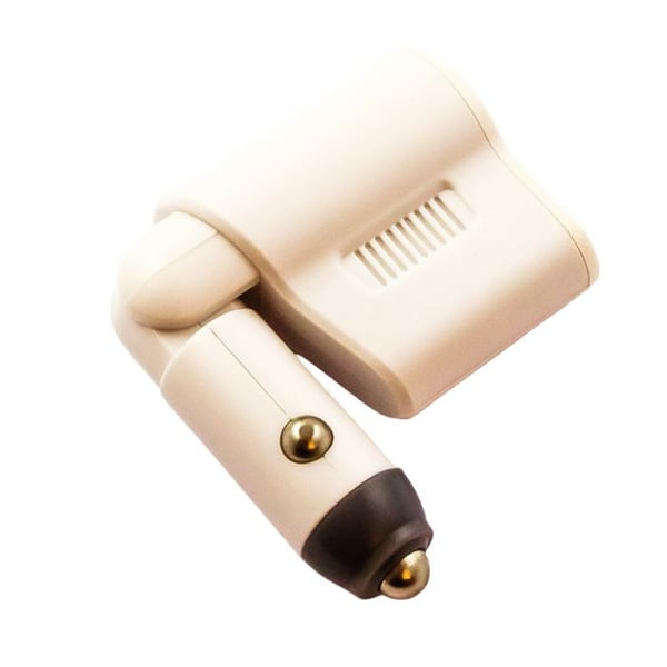 Laddare från Ciguttändare till USB-A 500mA Ingång 12V och Utgång 5V Beige