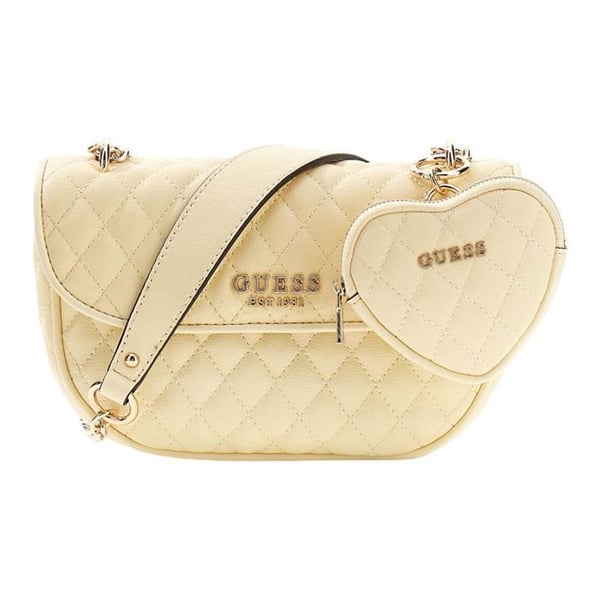 GUESS Axelremsväska i gult för kvinnor - Atabey Convertible Xbody Flap 333159