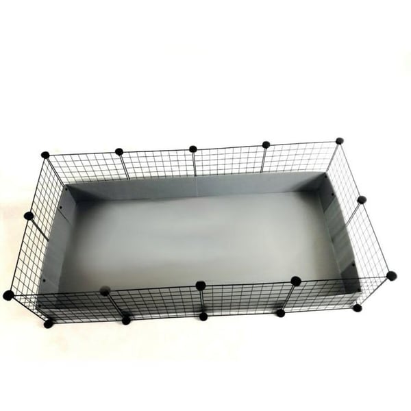 Modulärt bur - C&C - 4 x 2 - Silver - 145 x 75 cm - För marsvin och gnagare