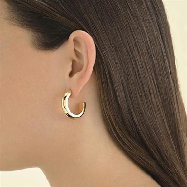 Örhängen - ROSEFIELD - JEDSG-J803 - Stål 316L - Pläterade med 14K guld - Guldpläterade hoops