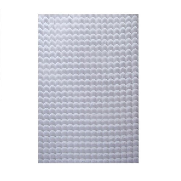 Ayyildiz halkmatta halkskyddande Silver 120 x 170 cm långhårig, halkskyddande, enfärgad, mjuk och tvättbar, vardagsrum, baksida i