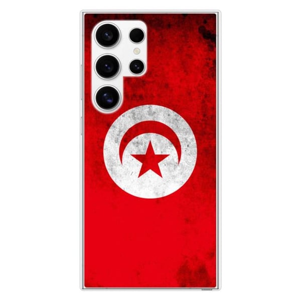 Tryckt silikonfodral som är kompatibelt med Samsung Galaxy S24 Ultra Tunisia flagga