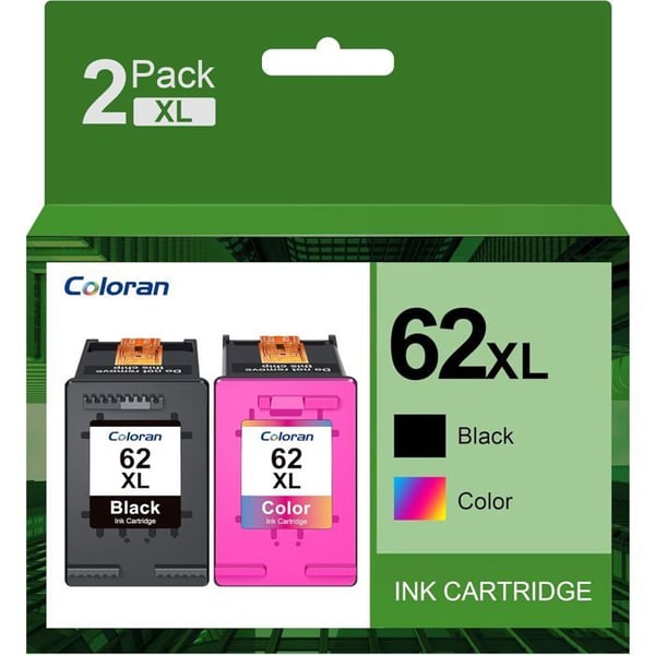 Bläckpatroner 62XL för HP 62 XL svart och tricolor, kompatibla med Envy 5540 5640 5644 7640 5547 för Officejet 200 250 5740