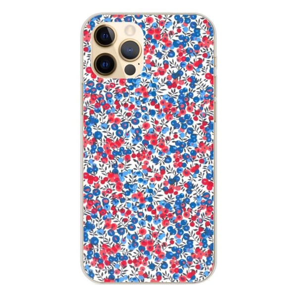 1001Coques - Silikonfodral kompatibelt med Apple iPhone 12 Pro - Liberty Wiltshire blå mönster - Originaldesign tryckt i Frankrike