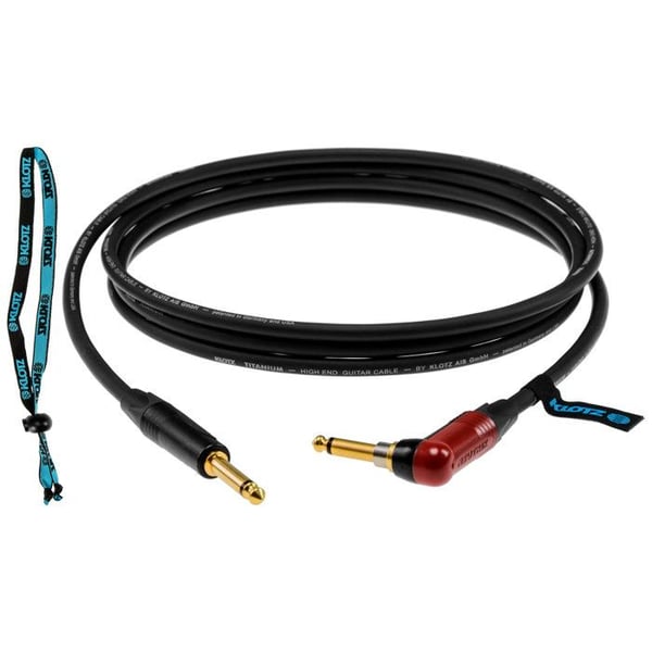 Instrumentkabel - KLOTZ - TIR-0600PSP - 6m vinklad kabel - Neutrik-kontakter - Transparent ljud