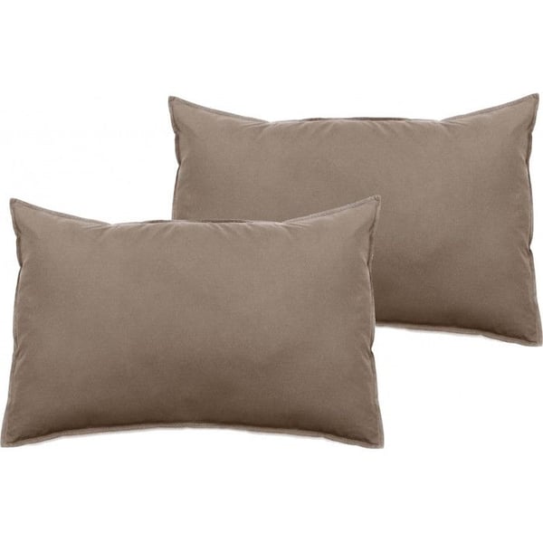 Set med 2 örngott Palace i tvättat ren bomull, 63 trådar/cm² Vent du sud - Palace Tobak - Set med 2 örngott 50 x 70 cm