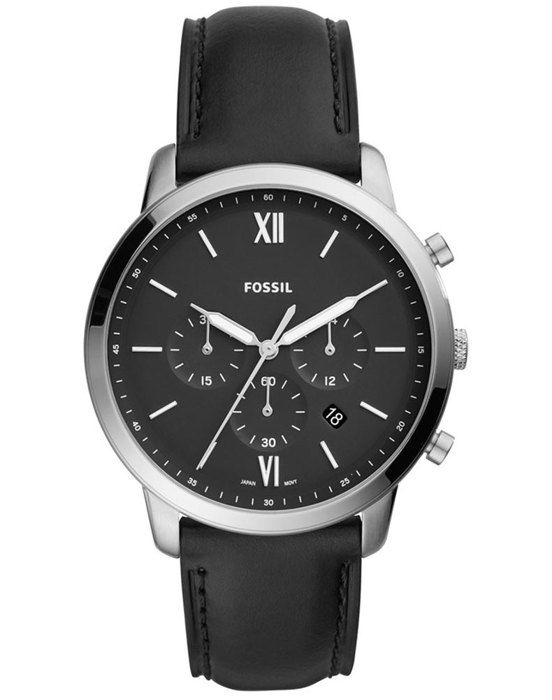 Fossil Neutra herrklocka i kvartsläder - FS5452 44 mm Silver