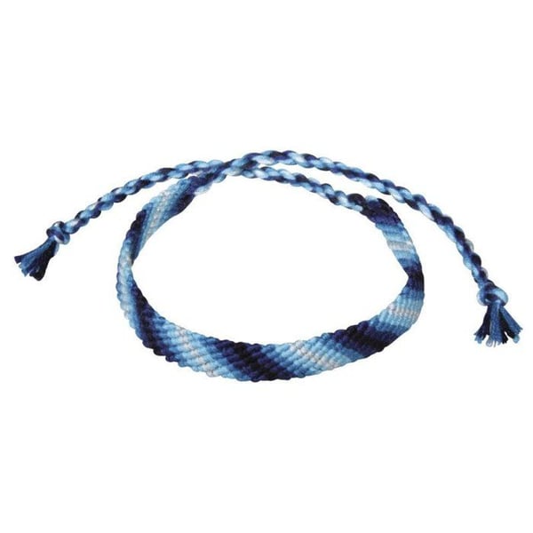 StitchKnot bomullssnöre, 5 färger varje 10m i, klarblå