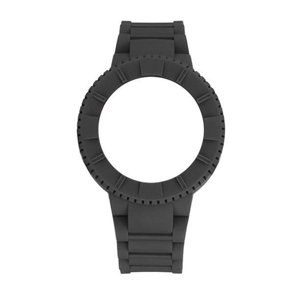 Armband - WATX & COLORS - COWA1000 - Silikon - Svart - Kompatibel med maskin M (43 mm)