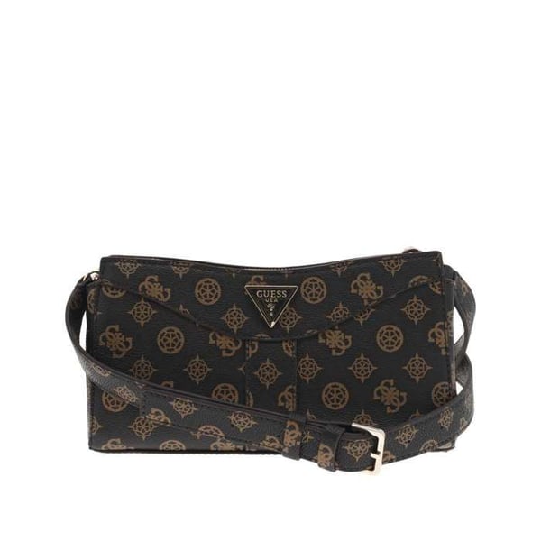 Axelväska - GUESS - Dorys Luxury Satchel - Mörkbrun - 100% polyuretan - 23,5x13,5x6 cm
