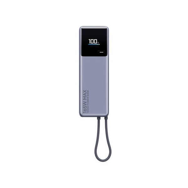 XIAOMI 165W Extern Batteri 10000mAh - Inbyggd USB-C Kabel - 165W Dubbel USB-C Portar - Automatisk Laddning 90W