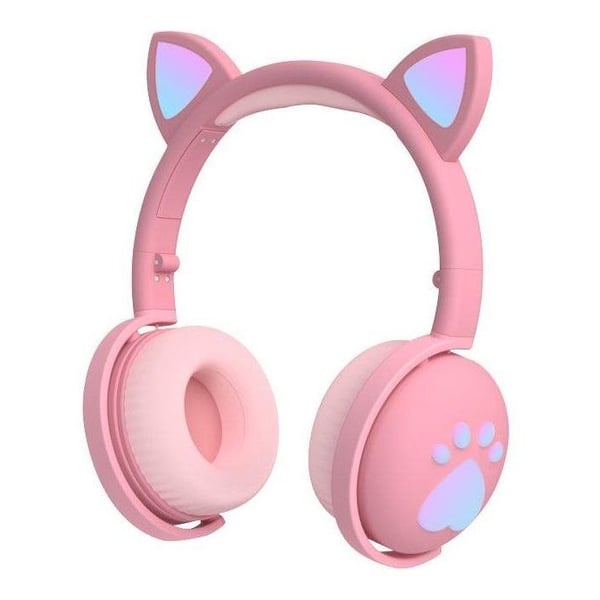 Trådlösa hörlurar - MOZOS - KID-DOG-BT-PINK - Stängd design - Autonomi 15h - Surroundljud 7.1