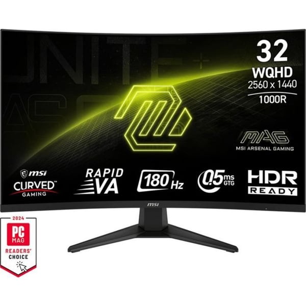 Skärm - MSI - MAG 325CQF - 31,5 tum - 2560 x 1440 pixlar - 0,5 ms responstid