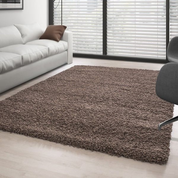 Tapis - Ayyildiz - Shaggy - Färg Mocca - 240x340 cm - 30 mm höjd på luggen